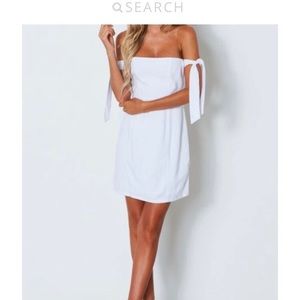 Who’s That Girl Mini Dress in White